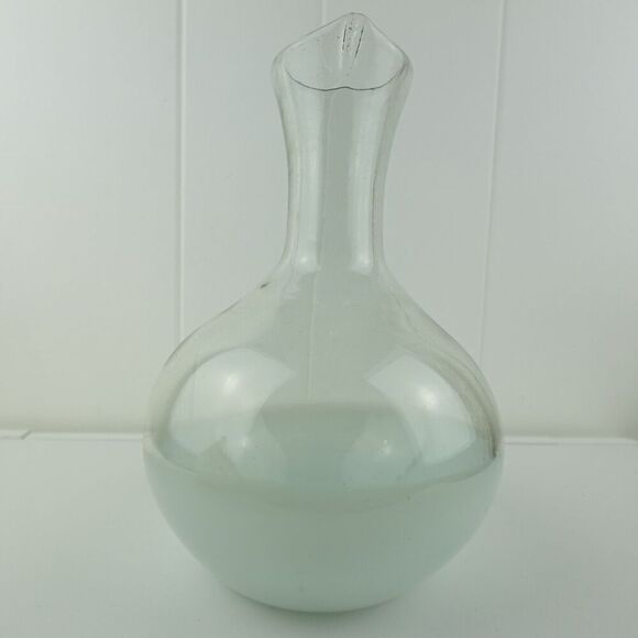 Verve Culture Hand Blown Glass Carafe Made In Jalisco Mexico Frosted Bottom - Picture 4 of 8